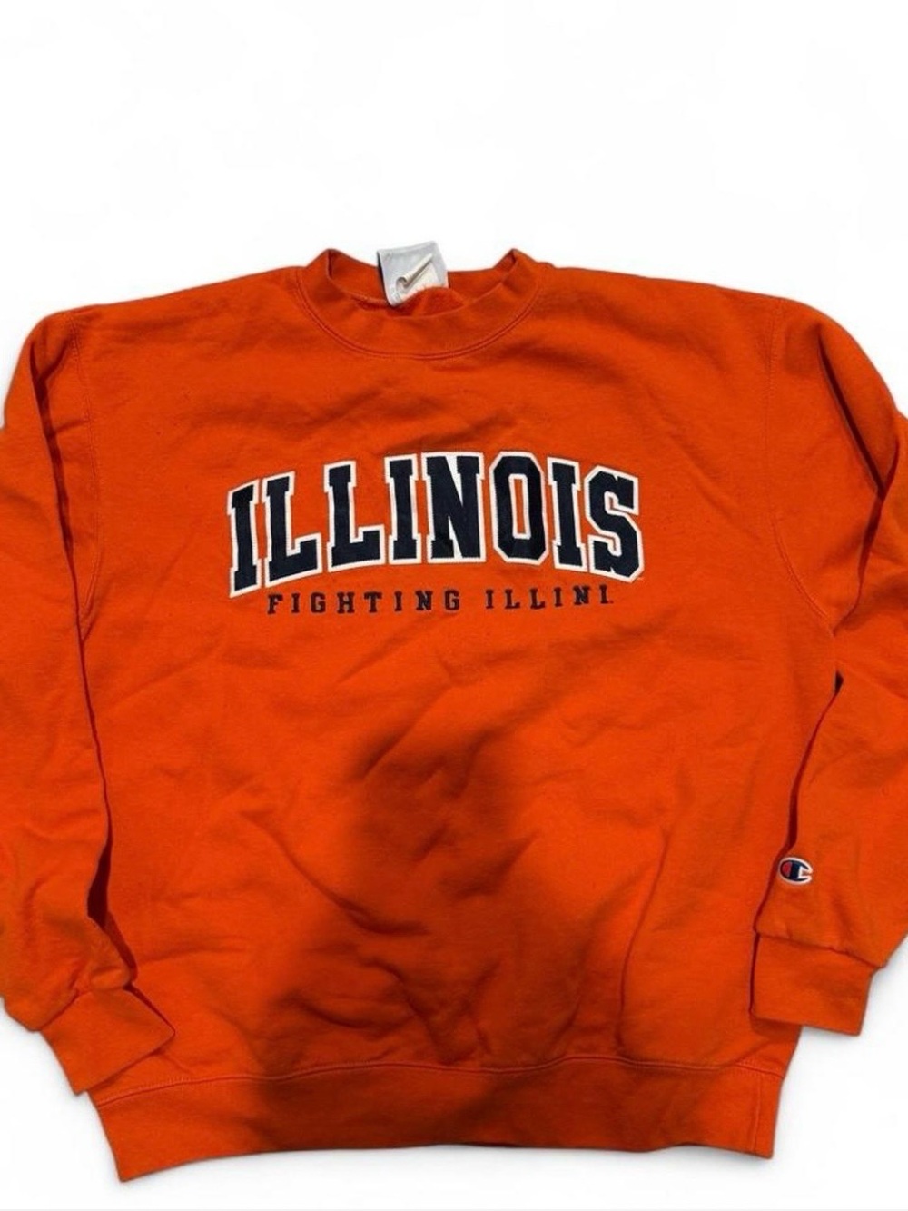 Champion Orange Illinois 'Fighting Illini' Crewneck Sweatshirt